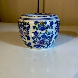 Blue and white with flowers